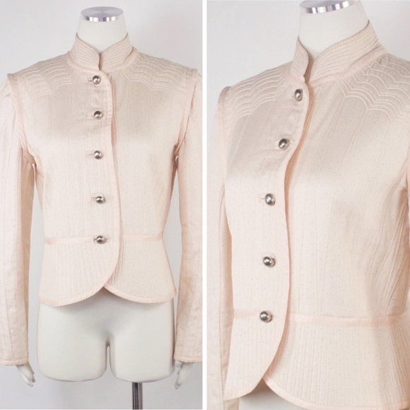 Marc Jacobs Jackets & Blazers - Marc Jacobs Blazer Pink Polka Dot Quilted Military